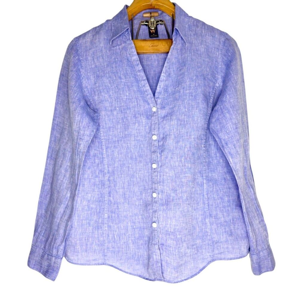 346 BROOKS BROTHERS 100% Linen Button Down Shirt Size: 12